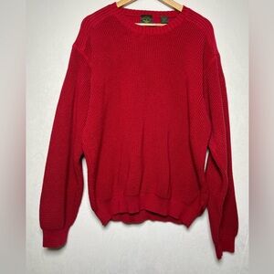 Timberland Classic Preppy Y2K Vibes Red 100% Cotton Men's Sweater Size XXL